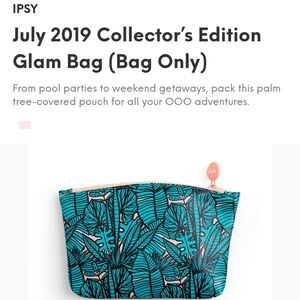🌴Ipsy Palm Leaf Print Cosmetic Bag July 2019